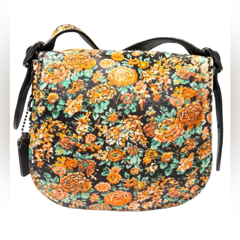Coach 1941 Saddle 23 Printed Haircalf Crossbody Limited Edition Floral Unicorn - Picture 3 of 17